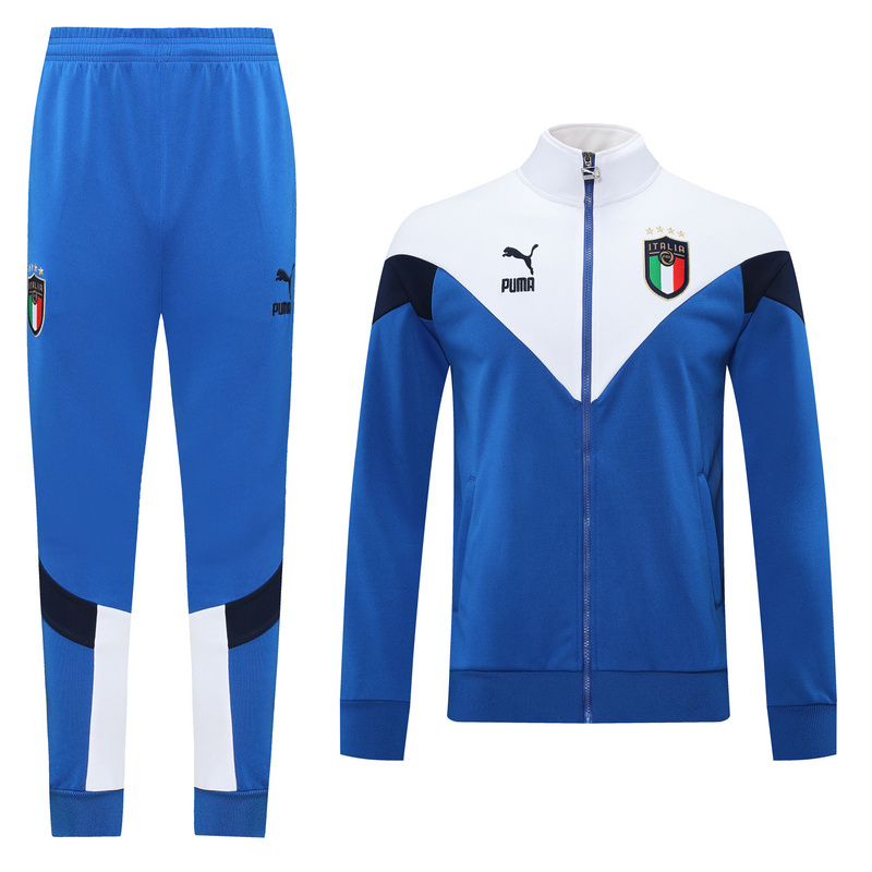 AAA Quality Italy 20/21 Tracksuit - White/Blue